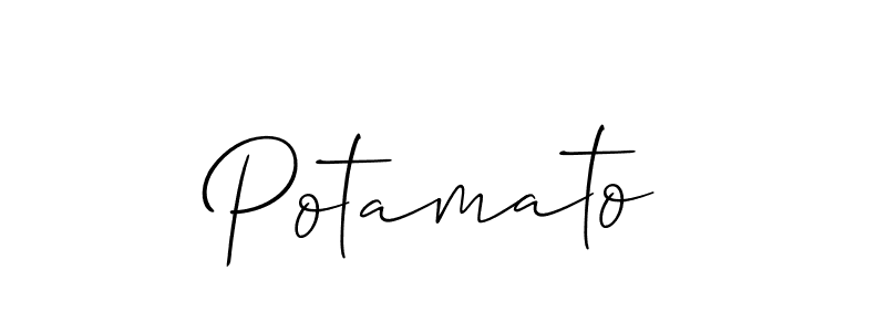 Create a beautiful signature design for name Potamato. With this signature (Allison_Script) fonts, you can make a handwritten signature for free. Potamato signature style 2 images and pictures png