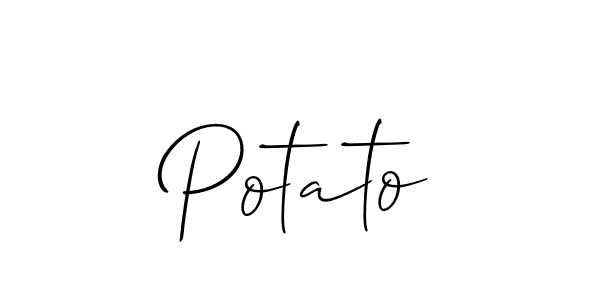 Also You can easily find your signature by using the search form. We will create Potato name handwritten signature images for you free of cost using Allison_Script sign style. Potato signature style 2 images and pictures png