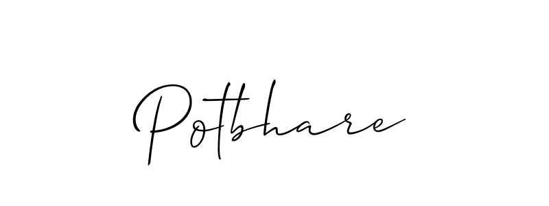 How to Draw Potbhare signature style? Allison_Script is a latest design signature styles for name Potbhare. Potbhare signature style 2 images and pictures png