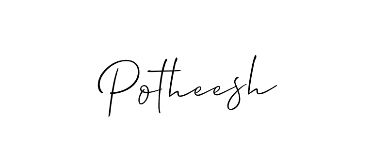 Design your own signature with our free online signature maker. With this signature software, you can create a handwritten (Allison_Script) signature for name Potheesh. Potheesh signature style 2 images and pictures png