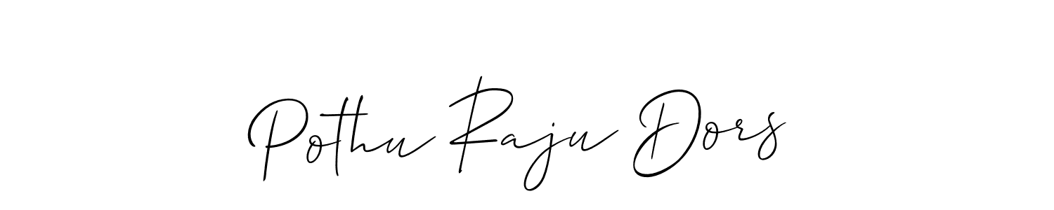 if you are searching for the best signature style for your name Pothu Raju Dors. so please give up your signature search. here we have designed multiple signature styles  using Allison_Script. Pothu Raju Dors signature style 2 images and pictures png