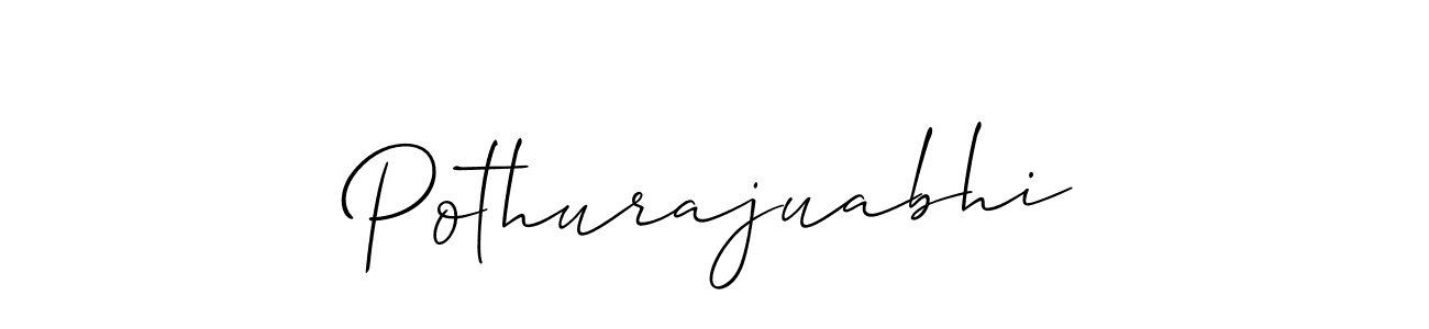 Allison_Script is a professional signature style that is perfect for those who want to add a touch of class to their signature. It is also a great choice for those who want to make their signature more unique. Get Pothurajuabhi name to fancy signature for free. Pothurajuabhi signature style 2 images and pictures png
