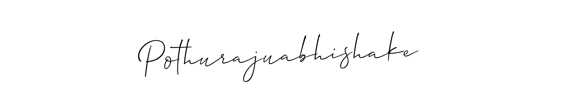 Create a beautiful signature design for name Pothurajuabhishake. With this signature (Allison_Script) fonts, you can make a handwritten signature for free. Pothurajuabhishake signature style 2 images and pictures png