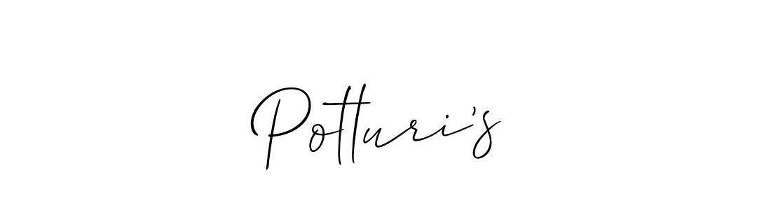Design your own signature with our free online signature maker. With this signature software, you can create a handwritten (Allison_Script) signature for name Potluri’s. Potluri’s signature style 2 images and pictures png