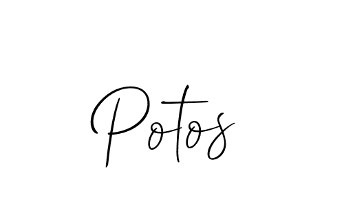 Create a beautiful signature design for name Potos. With this signature (Allison_Script) fonts, you can make a handwritten signature for free. Potos signature style 2 images and pictures png