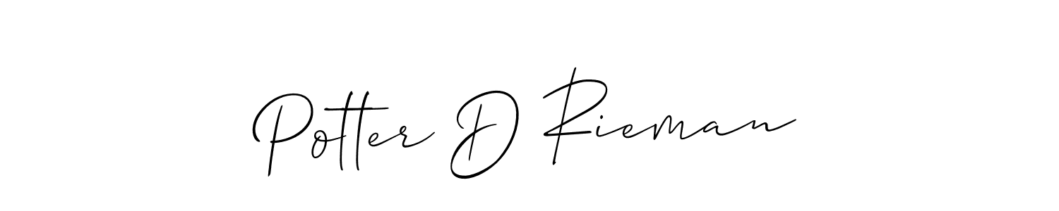 How to Draw Potter D Rieman signature style? Allison_Script is a latest design signature styles for name Potter D Rieman. Potter D Rieman signature style 2 images and pictures png