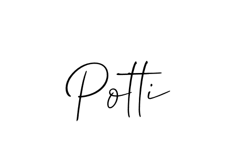 You should practise on your own different ways (Allison_Script) to write your name (Potti) in signature. don't let someone else do it for you. Potti signature style 2 images and pictures png