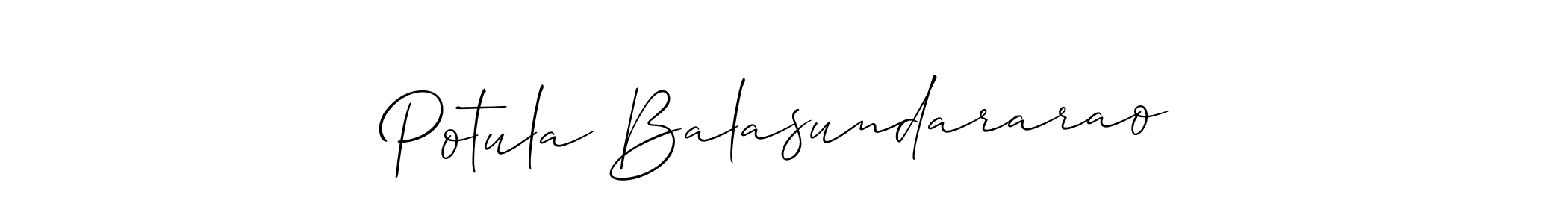 How to Draw Potula Balasundararao signature style? Allison_Script is a latest design signature styles for name Potula Balasundararao. Potula Balasundararao signature style 2 images and pictures png