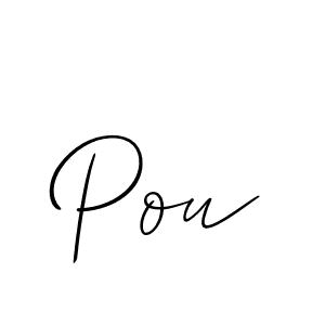 Make a beautiful signature design for name Pou. With this signature (Allison_Script) style, you can create a handwritten signature for free. Pou signature style 2 images and pictures png