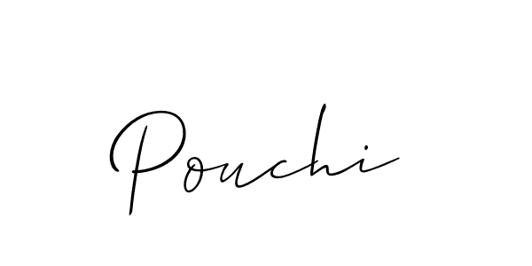 How to Draw Pouchi signature style? Allison_Script is a latest design signature styles for name Pouchi. Pouchi signature style 2 images and pictures png