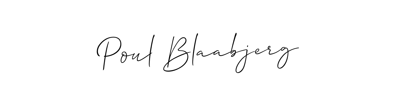 How to make Poul Blaabjerg signature? Allison_Script is a professional autograph style. Create handwritten signature for Poul Blaabjerg name. Poul Blaabjerg signature style 2 images and pictures png