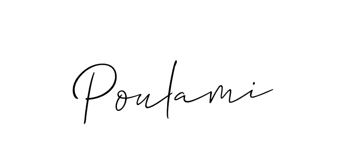 Make a beautiful signature design for name Poulami. Use this online signature maker to create a handwritten signature for free. Poulami signature style 2 images and pictures png
