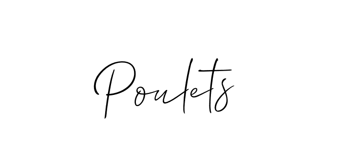 You can use this online signature creator to create a handwritten signature for the name Poulets. This is the best online autograph maker. Poulets signature style 2 images and pictures png