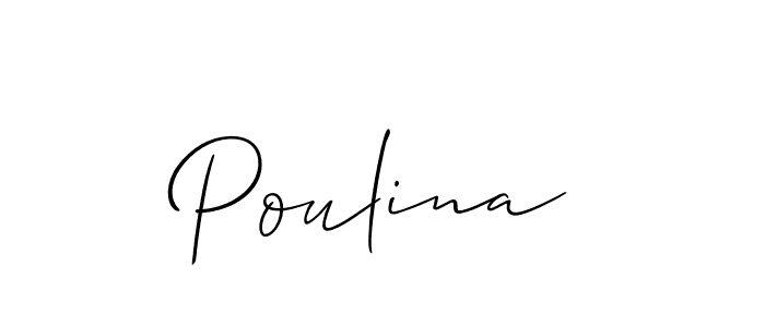 Once you've used our free online signature maker to create your best signature Allison_Script style, it's time to enjoy all of the benefits that Poulina name signing documents. Poulina signature style 2 images and pictures png