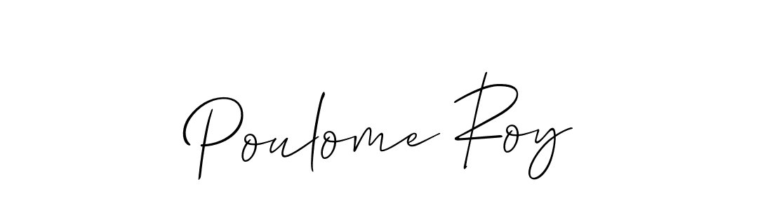 Make a short Poulome Roy signature style. Manage your documents anywhere anytime using Allison_Script. Create and add eSignatures, submit forms, share and send files easily. Poulome Roy signature style 2 images and pictures png