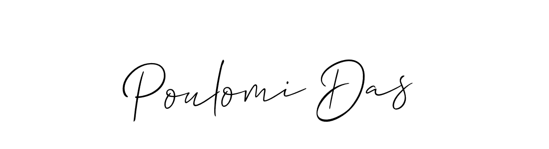 Allison_Script is a professional signature style that is perfect for those who want to add a touch of class to their signature. It is also a great choice for those who want to make their signature more unique. Get Poulomi Das name to fancy signature for free. Poulomi Das signature style 2 images and pictures png