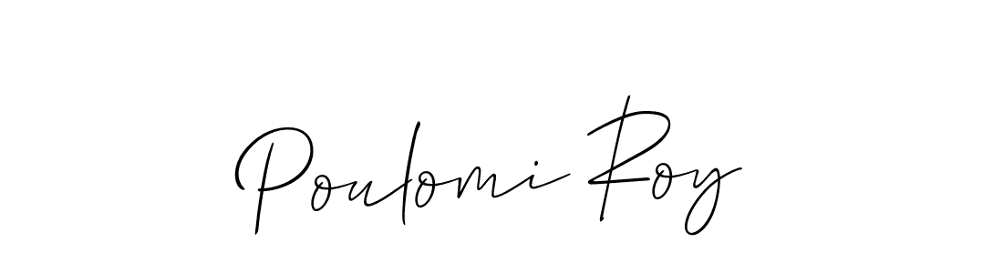 Also You can easily find your signature by using the search form. We will create Poulomi Roy name handwritten signature images for you free of cost using Allison_Script sign style. Poulomi Roy signature style 2 images and pictures png