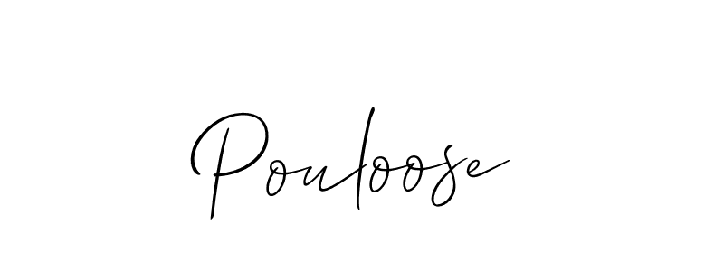 Design your own signature with our free online signature maker. With this signature software, you can create a handwritten (Allison_Script) signature for name Pouloose. Pouloose signature style 2 images and pictures png