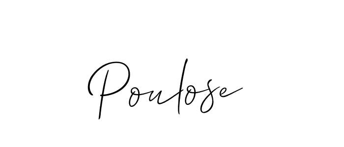 How to Draw Poulose signature style? Allison_Script is a latest design signature styles for name Poulose. Poulose signature style 2 images and pictures png