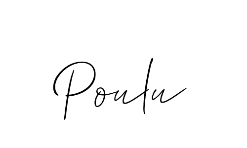 Make a beautiful signature design for name Poulu. Use this online signature maker to create a handwritten signature for free. Poulu signature style 2 images and pictures png