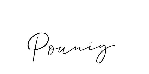 How to Draw Pounig signature style? Allison_Script is a latest design signature styles for name Pounig. Pounig signature style 2 images and pictures png