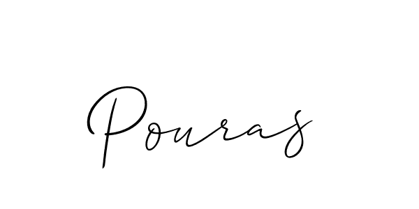 Use a signature maker to create a handwritten signature online. With this signature software, you can design (Allison_Script) your own signature for name Pouras. Pouras signature style 2 images and pictures png