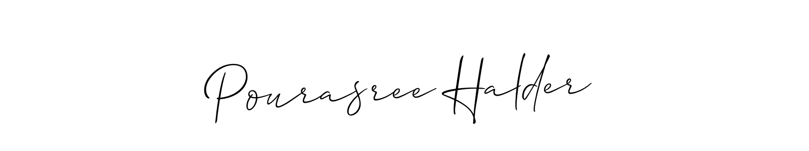 Use a signature maker to create a handwritten signature online. With this signature software, you can design (Allison_Script) your own signature for name Pourasree Halder. Pourasree Halder signature style 2 images and pictures png