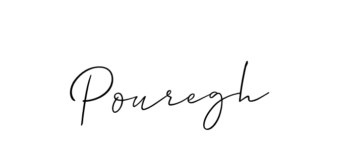 How to make Pouregh signature? Allison_Script is a professional autograph style. Create handwritten signature for Pouregh name. Pouregh signature style 2 images and pictures png
