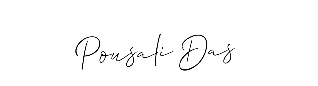 Allison_Script is a professional signature style that is perfect for those who want to add a touch of class to their signature. It is also a great choice for those who want to make their signature more unique. Get Pousali Das name to fancy signature for free. Pousali Das signature style 2 images and pictures png