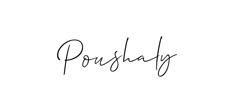 You can use this online signature creator to create a handwritten signature for the name Poushaly. This is the best online autograph maker. Poushaly signature style 2 images and pictures png