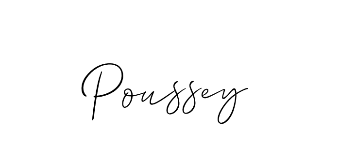 How to make Poussey signature? Allison_Script is a professional autograph style. Create handwritten signature for Poussey name. Poussey signature style 2 images and pictures png