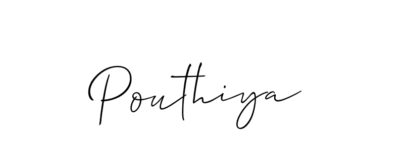How to make Pouthiya signature? Allison_Script is a professional autograph style. Create handwritten signature for Pouthiya name. Pouthiya signature style 2 images and pictures png