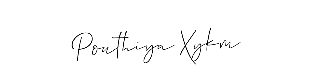It looks lik you need a new signature style for name Pouthiya Xykm. Design unique handwritten (Allison_Script) signature with our free signature maker in just a few clicks. Pouthiya Xykm signature style 2 images and pictures png
