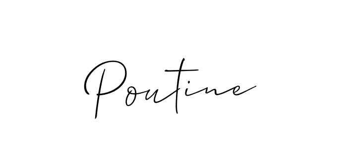 Poutine stylish signature style. Best Handwritten Sign (Allison_Script) for my name. Handwritten Signature Collection Ideas for my name Poutine. Poutine signature style 2 images and pictures png