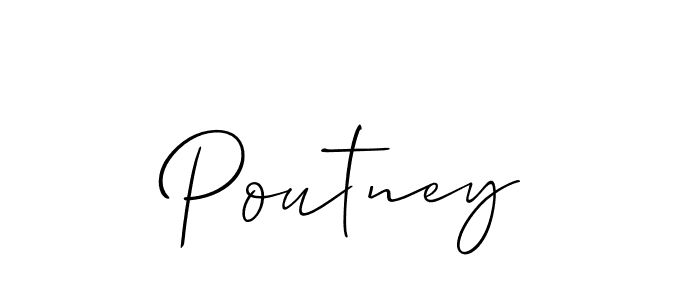 How to make Poutney name signature. Use Allison_Script style for creating short signs online. This is the latest handwritten sign. Poutney signature style 2 images and pictures png