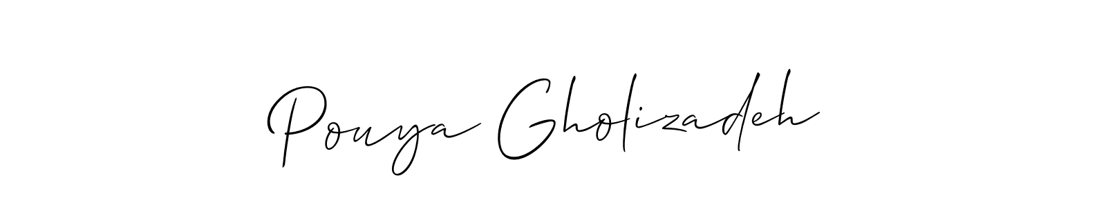 How to make Pouya Gholizadeh signature? Allison_Script is a professional autograph style. Create handwritten signature for Pouya Gholizadeh name. Pouya Gholizadeh signature style 2 images and pictures png