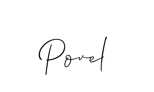 How to make Povel signature? Allison_Script is a professional autograph style. Create handwritten signature for Povel name. Povel signature style 2 images and pictures png