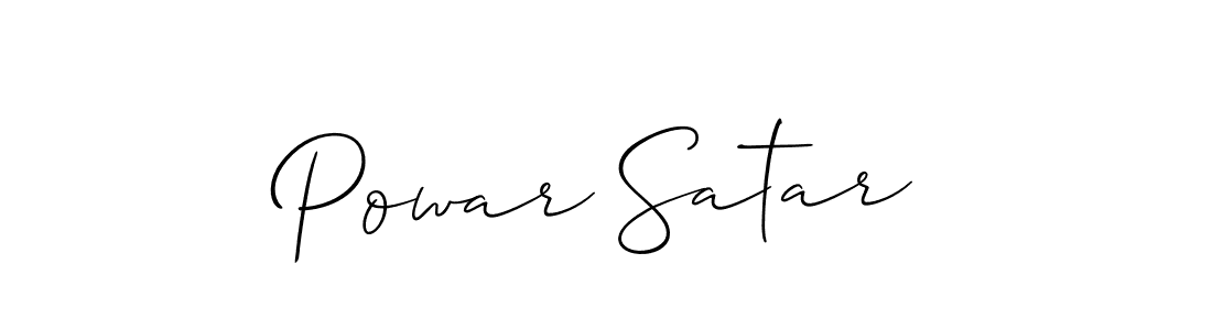 Use a signature maker to create a handwritten signature online. With this signature software, you can design (Allison_Script) your own signature for name Powar Satar. Powar Satar signature style 2 images and pictures png