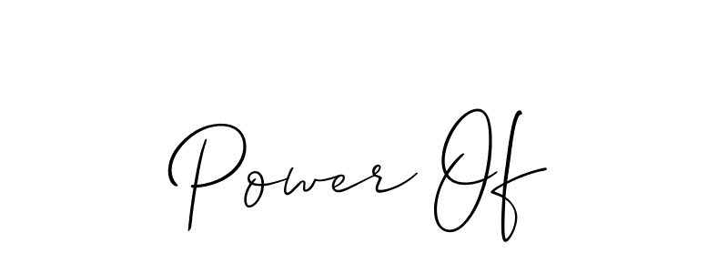 Design your own signature with our free online signature maker. With this signature software, you can create a handwritten (Allison_Script) signature for name Power Of. Power Of signature style 2 images and pictures png