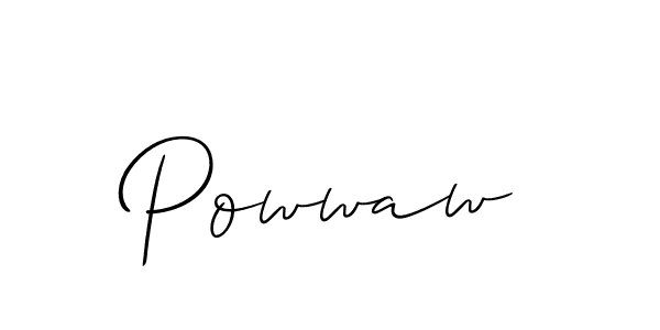 You should practise on your own different ways (Allison_Script) to write your name (Powwaw) in signature. don't let someone else do it for you. Powwaw signature style 2 images and pictures png