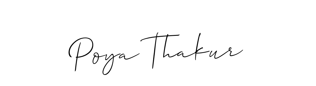 How to make Poya Thakur signature? Allison_Script is a professional autograph style. Create handwritten signature for Poya Thakur name. Poya Thakur signature style 2 images and pictures png