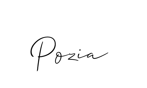 Best and Professional Signature Style for Pozia. Allison_Script Best Signature Style Collection. Pozia signature style 2 images and pictures png