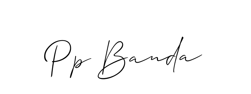 Also You can easily find your signature by using the search form. We will create Pp Banda name handwritten signature images for you free of cost using Allison_Script sign style. Pp Banda signature style 2 images and pictures png