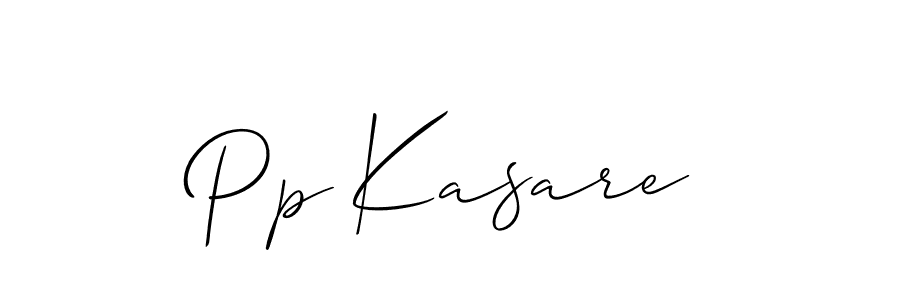 How to make Pp Kasare name signature. Use Allison_Script style for creating short signs online. This is the latest handwritten sign. Pp Kasare signature style 2 images and pictures png