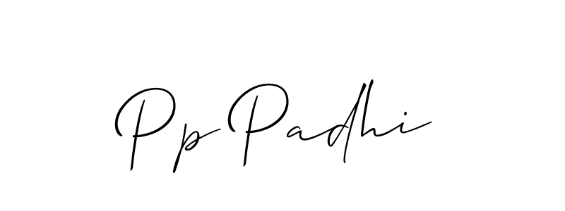 Similarly Allison_Script is the best handwritten signature design. Signature creator online .You can use it as an online autograph creator for name Pp Padhi. Pp Padhi signature style 2 images and pictures png