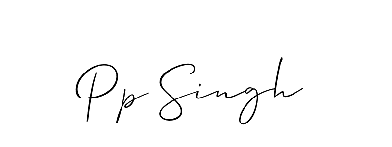 Use a signature maker to create a handwritten signature online. With this signature software, you can design (Allison_Script) your own signature for name Pp Singh. Pp Singh signature style 2 images and pictures png