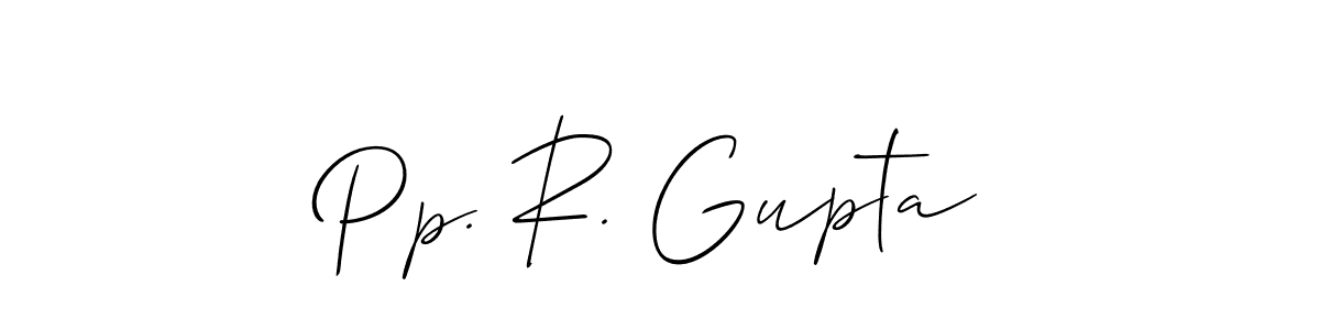 This is the best signature style for the Pp. R. Gupta name. Also you like these signature font (Allison_Script). Mix name signature. Pp. R. Gupta signature style 2 images and pictures png