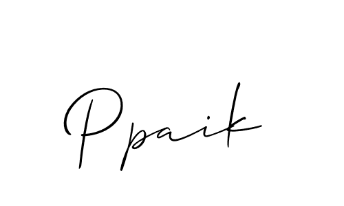 You should practise on your own different ways (Allison_Script) to write your name (Ppaik) in signature. don't let someone else do it for you. Ppaik signature style 2 images and pictures png