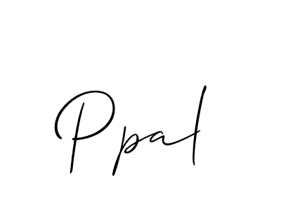 The best way (Allison_Script) to make a short signature is to pick only two or three words in your name. The name Ppal include a total of six letters. For converting this name. Ppal signature style 2 images and pictures png