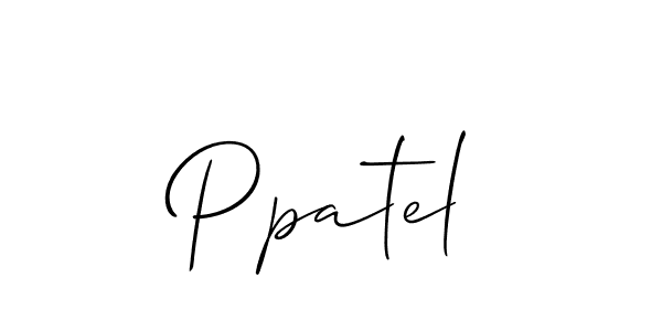 Also we have Ppatel name is the best signature style. Create professional handwritten signature collection using Allison_Script autograph style. Ppatel signature style 2 images and pictures png